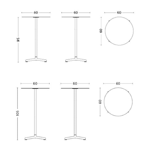 Neu Table High - Ø60 X H105 CM | ROUND